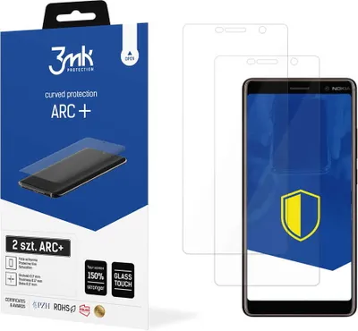 Produktbild von 3mk Display Schutzfolie ARC+ für Nokia 7 Plus  0,17mm Self-Heal (2 Stück)