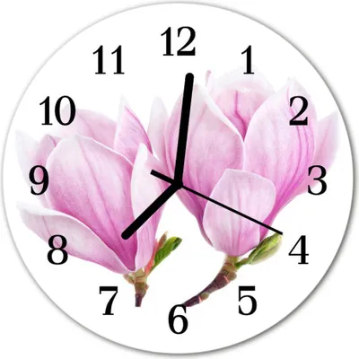 Produktbild von Glasuhr Wanduhr Küchenuhr Echt-Glas 30fi cm Magnolie rosa