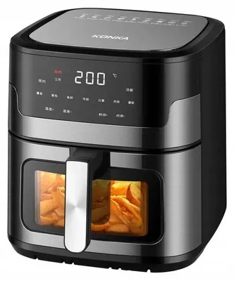 Zdjęcie produktu dla Frytkownica BEZTŁUSZCZOWA 5,5L 1500W DUŻA AIR FRYER Piekarnik XL OKNO 60min