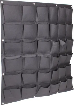 Produktbild von Wall Grow Bag 36 Textilwand-Pflanzgefäße schwarz, 1 Stück
