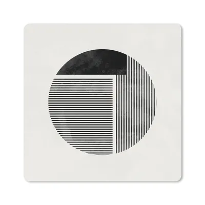 Produktbild von MuchoWow® Mauspad Mousepad Minimalismus - Kreis - Design 30x30 cm - Mousepads - Maus Mat - Pad - Mausunterlage - Gaming