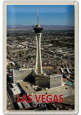 Produktbild von Blechschild Reise 20x30cm Las Vegas USA Stratosphere Tower