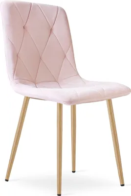Immagine prodotto di Sedia LIBRA - velluto rosa chiaro / gambe in legno x 1