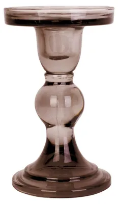 Obrázek produktu pro Skleněný svícen MECH, Ø 8,5 cm, hnědý