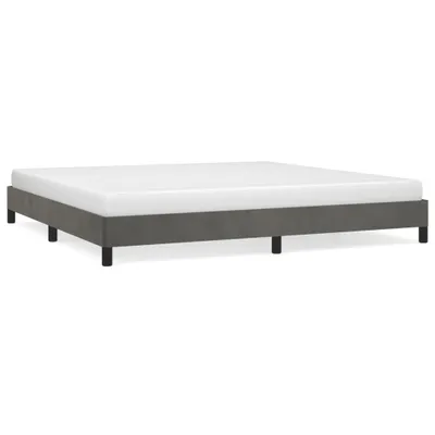Immagine prodotto di vidaXL Struttura letto senza materasso grigio scuro 200x200 cm velluto
