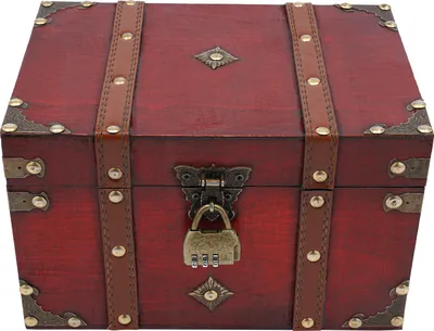 Image de Boîte de rangement Dekobox Boîte avec serrure à combinaison rouge
