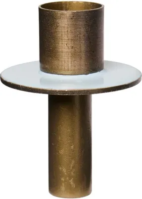 Produktbild von IB Laursen Kerzenhalter FLASCHENSTECKER 2-Farbig HELLBLAU Gold für 1 Stabkerze