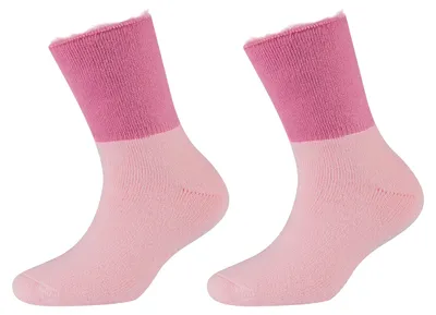 Productafbeelding van Camano 1106119000 - Opwarm sokken voor kinderen, 2 paar, maat 31/34, kleur: felle roze