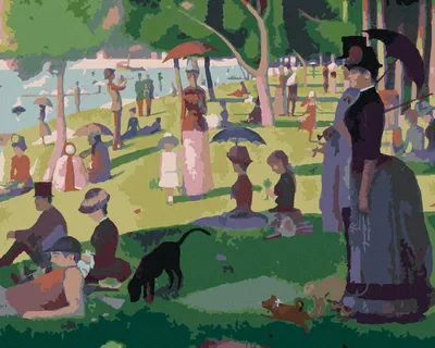 Produktbild von Zuty - Malen nach Zahlen - SONNTAGNACHMITTAG AUF DER INSEL LA GRANDE JATTE (G. SEURAT), 40x50 cm, ohne Keilrahmen