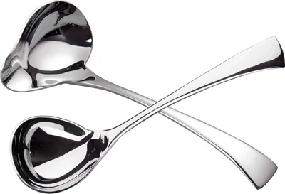 Produktbild von Saucenlöffel und Suppenlöffel Servierbesteckset 18/10 rostfreier Edelstahl Saucenlöffel Schöpfkelle Küchenhilfe spülmaschinenfest (2 Stück)