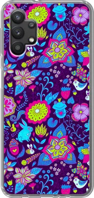 Produktbild von MuchoWow® Handyhülle Schutzhülle Hülle für Telefoonhoesje Samsung Galaxy A32 5G Mädchen - Kaninchen - Rosa - Muster - Mädchen - Kinder - Kinder Silikon Softcase Handy Hülle - Softcase