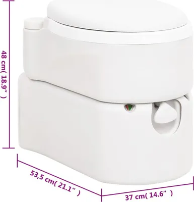 Produktbild von vidaXL Camping-Einbautoilette Weiß 24+17 L HDPE & PP