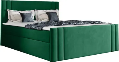 Produktbild von MIRJAN24 Boxspringbett Carmen, Stilvoll Doppelbett mit zwei Bettkästen, Schlafzimmer Ehebett (Amor Velvet 4311, Größe: 120x200 cm)