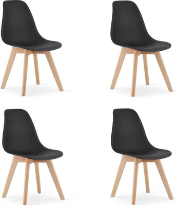 Productafbeelding van Stoel - Leobert - Kito - Zwart - 46 x 54,5 x 80 cm - Lot van 4