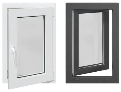 Obrázok produktu pre vidaXL Suterénne okno RISOR 50 x 75 cm, PVC a sklo, antracitová farba