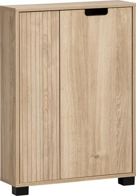 Produktbild von Flur Kommode 60 cm breit in Eiche, 2 Türen - ELURU-80