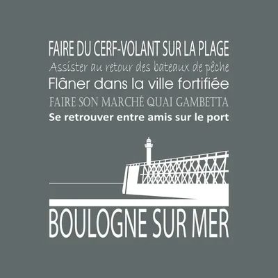 Image de Tableau sur toile Boulogne gris 30x30 cm, Tableau mural moderne pour décoration intérieure