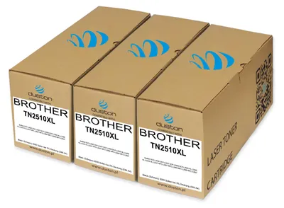 Produktbild von Duston 3x TN-2510XL kompatibel mit Brother DCP-L2620/L2627/L2660/L2665/HLL2400/HLL2445/HLL2447/MFC-L2827/L2860/L2800