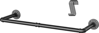 Obrázok produktu pre Nástenný vešiak na oblečenie do šatníka a práčovne 97 cm čierny