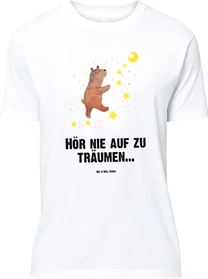 Produktbild von Mr. & Mrs. Panda Größe M T-Shirt Bär Träume - Weiß - Geschenk, Traum, Träumen, Tshirt, Shirt, mit Spruch, Herren, Teddy, Traumdeutung