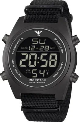KHS INCBSD.NB Herrenuhr Inceptor Steel Digital 1