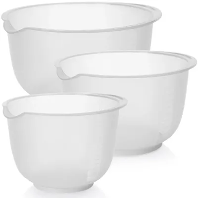 Image de Ensemble de bols à mélanger - 3 pièces - 1,5 / 2 / 2,5 litres - Plastique - LFGB