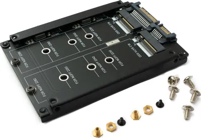 Produktbild von NGFF B+M Key Adapter 2x M.2 SSD Karte zu 2,5 Zoll SATA Combo HDD
