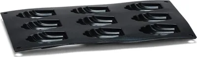 Immagine prodotto di stampo per madeleine 29 x 17 cm in silicone nero 9 scomparti