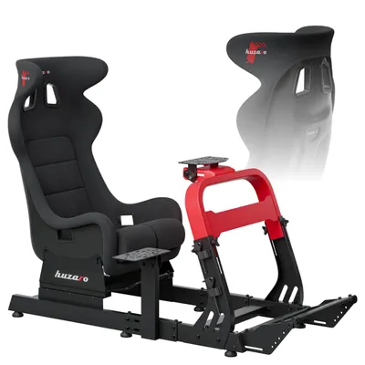 Produktbild von Huzaro Speed 8.3 Simracing Rig Cockpit mit GFK-Schalensitz & Shifter-Halter