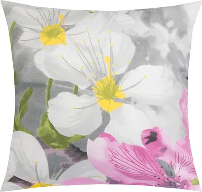 Obrázok produktu pre Bavlnenný vankúš - 40x40 cm - ružový, sivý, biely