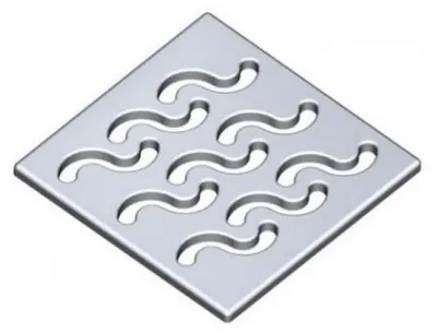 Obrázok produktu pre Designová mriežka nerezová pre podlahové vpuste, 102x102/4mm