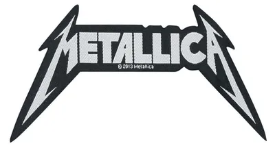 Produktbild von Metallica Patch Shaped Logo schwarz/weiß Standard