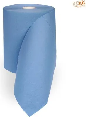 Produktbild von Putztuchrolle Multiclean Plus, 2-lagig blau, 36 cm, 1 Rolle, 500 Abrisse a ca. 36 cm