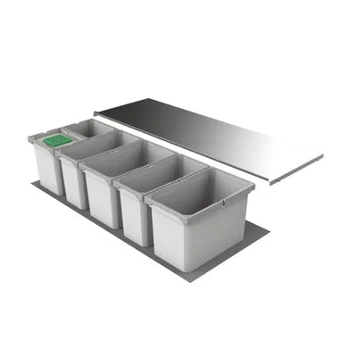 Obrázek produktu pro Naber Cox® Box 275 S/1200-6 odpadkový koš pro stávající výsuvy, světle šedý