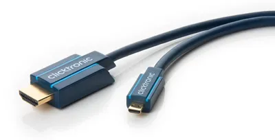 Produktbild von Clicktronic Micro-HDMI™ Adapterkabel mit Ethernet, Hochgeschwindigkeits-Adapter von HDMI™ auf Micro-HDMI™