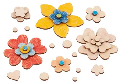Produktbild von Goki Holzhandwerksblumen, 75dlg.