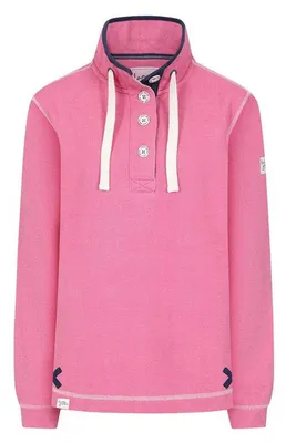 Image de Lazy Jacks - Sweat-shirt pour femme, col boutonné LJ521 (44 DE) (saumon)