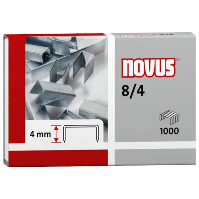 Produktbild von Novus Heftklammern 8/4 1.000 Stück, Schenkellänge 4 mm