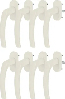 Produktbild von 8 x Alu Fenstergriff in Creme RAL 9001 - Stiftlänge 30mm