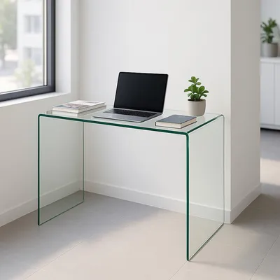 Image de Cavedine - Console, 100x33x75h cm Transparent, Étagère Couleur Transparente