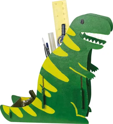 Obrázek produktu pro Pebaro | Dřevěný stojánek na tužky ve tvaru dinosaura