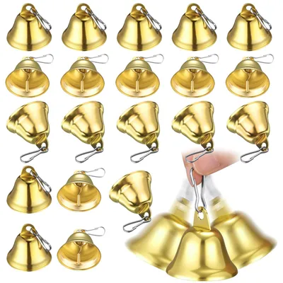 Produktbild von Mini-Bronzeglocken, 3,8 x 3,8 x 5 cm, 20 Stück, für Bastelprojekte