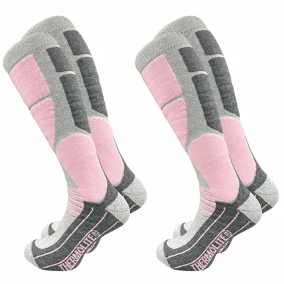 Produktbild von Gawilo  THERMOLITE® Skisocken Damen (2 Paar), Hellgrau / 35 - 38