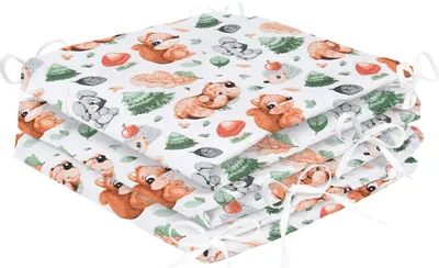 Produktbild von Amilian Bettumrandung Babybett Baby Kinder Nestchen Kantenschutz Bettnestchen Kopfumrandung für Laufstall Bettausstattung Bettschlange 180 cm