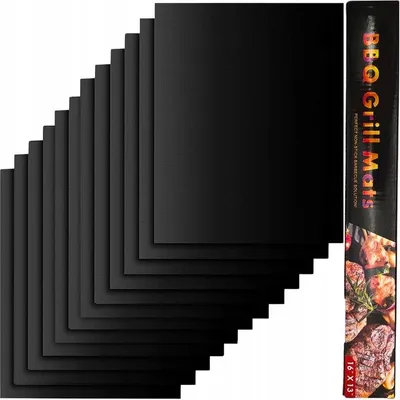 Produktbild von 12x Grillmatte zum Backen, Teflon-Grillblech-Grillset