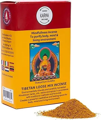 Produktbild von Tibetisches Räucherpulver Achtsamkeit – 3er-Set – ±130–140 g