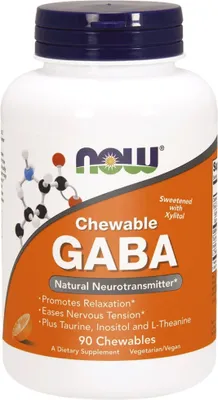 Produktbild von NOW Foods Nahrungsergänzungsmittel Chewable Gaba, BI8335