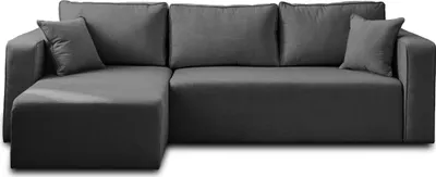 Image de Best Mobilier Topaze - canapé d'angle réversible - 4 places - convertible avec coffre - en tissu , Gris foncé