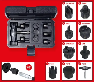 Obrázek produktu pro KS TOOLS Sada nástrčných hlavic pro vypouštění oleje 150.1040 700g