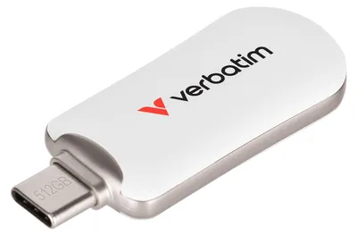Produktbild von Verbatim Plectra White 512GB USB-C Flash Drive 30231